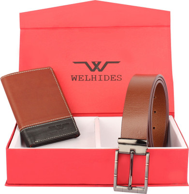 

WELHIDES Wallet, Belt Combo(Brown)