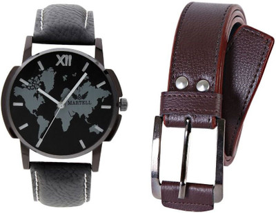 

Martell Analog Watch Combo(Brown)