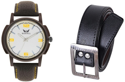 

Martell Belt, Analog Watch Combo(Black)