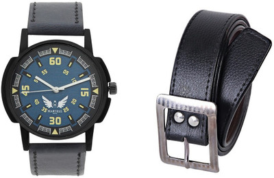 

Martell Belt, Analog Watch Combo(Black)