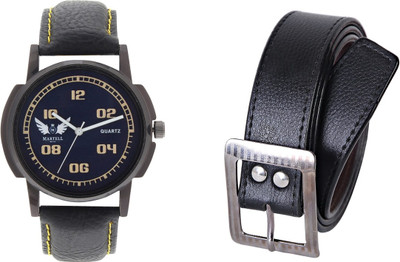

Martell Belt, Analog Watch Combo(Black)