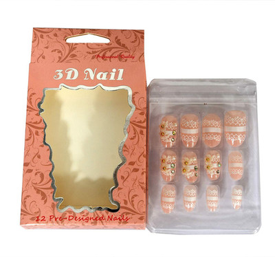 

3D Artificial Nails With Gum Inject Multicolor(Pack of 1)
