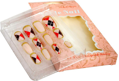 

Noble Plain Artificial Nails With Gum Inject Multicolor(Pack of 1)