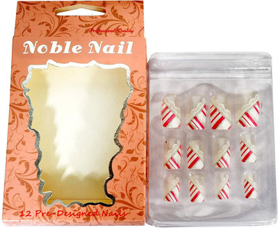 

Noble Plain Artificial Nails With Gum Inject Multicolor(Pack of 1)