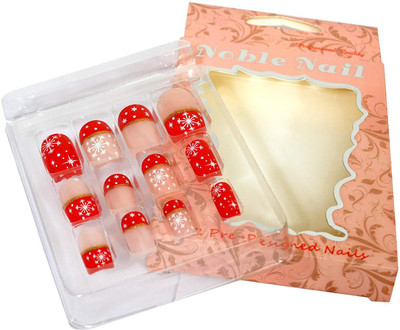 

Noble Plain Artificial Nails With Gum Inject Multicolor(Pack of 1)