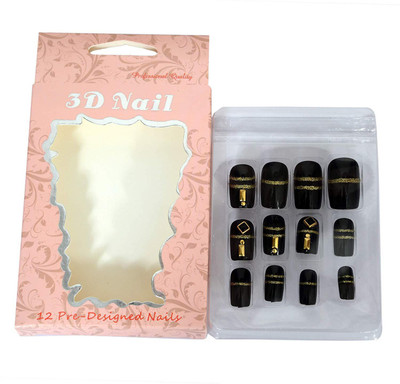 

3D Artificial Nails With Gum Inject Multicolor(Pack of 1)