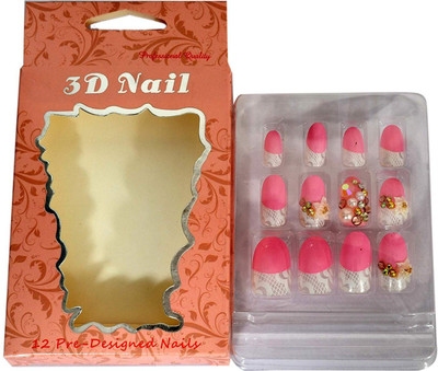 

3D Artificial Nails With Gum Inject Multicolor(Pack of 1)
