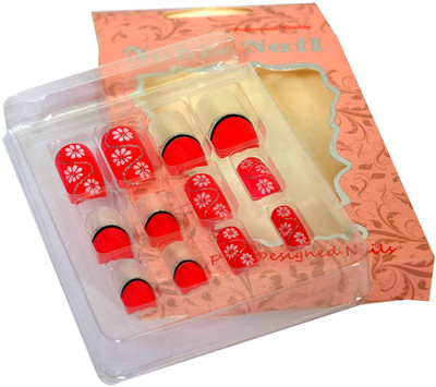 

Noble Plain Artificial Nails With Gum Inject Multicolor(Pack of 1)