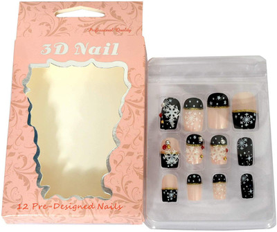

3D Artificial Nails With Gum Inject Multicolor(Pack of 1)