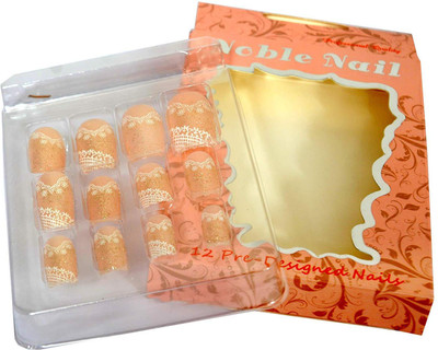 

Noble Plain Artificial Nails With Gum Inject Multicolor(Pack of 1)