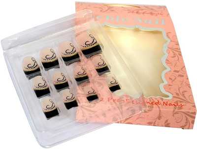 

Noble Plain Artificial Nails With Gum Inject Multicolor(Pack of 1)