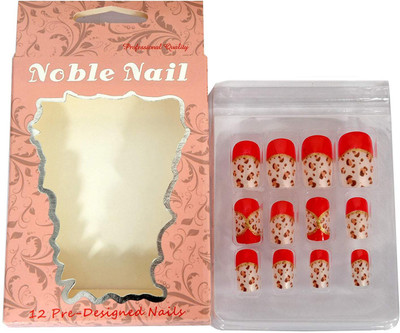 

Noble Plain Artificial Nails With Gum Inject Multicolor(Pack of 1)