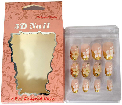 

3D Artificial Nails With Gum Inject Multicolor(Pack of 1)