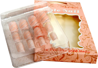 

Noble Plain Artificial Nails With Gum Inject Multicolor(Pack of 1)