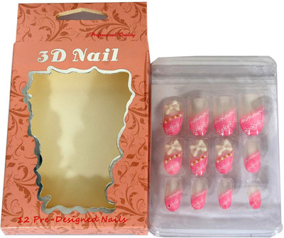 

3D Artificial Nails With Gum Inject Multicolor(Pack of 1)