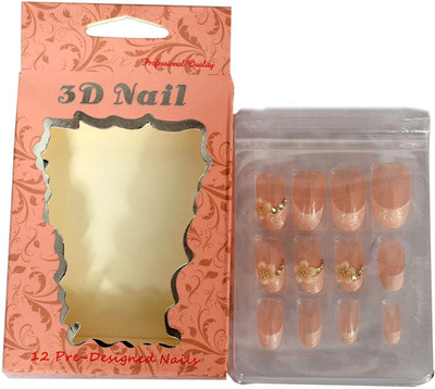 

3D Artificial Nails With Gum Inject Multicolor(Pack of 1)