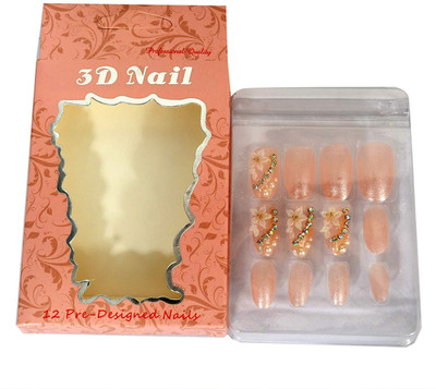 

3D Artificial Nails With Gum Inject Multicolor(Pack of 1)