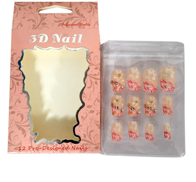 

3D Artificial Nails With Gum Inject Multicolor(Pack of 1)