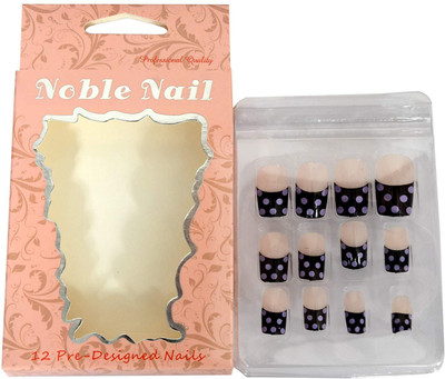 

Noble Plain Artificial Nails With Gum Inject Multicolor(Pack of 1)