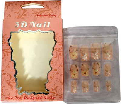 

3D Artificial Nails With Gum Inject Multicolor(Pack of 1)