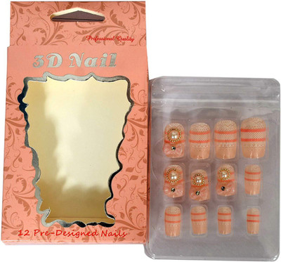 

3D Artificial Nails With Gum Inject Multicolor(Pack of 1)