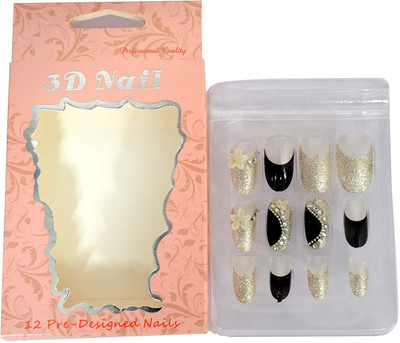 

3D Artificial Nails With Gum Inject Multicolor(Pack of 1)
