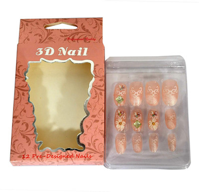 

3D Artificial Nails With Gum Inject Multicolor(Pack of 1)
