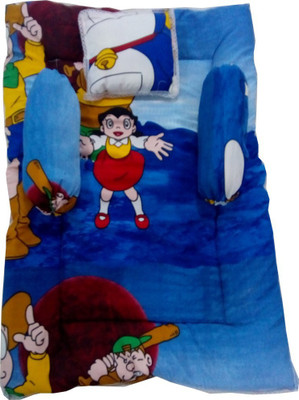

Styles Closet Soft velvet Fibre Filled Gaddi With 2 Side Pillow Foldable(Fabric, Multicolor)
