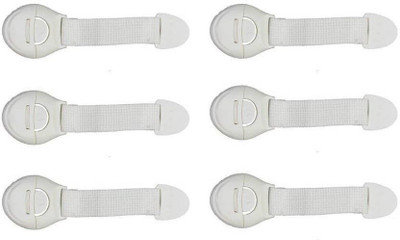 

BabySafeHouse Safety Cabinet Latch/Lock 6 pieces for Cabinet, Drawer, Fridge(White)