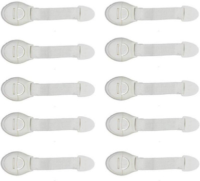 

BabySafeHouse Safety Cabinet Latch/Lock 10 pieces for Cabinet, Drawer, Fridge for baby child infant Safety Latch with strong tape(White)