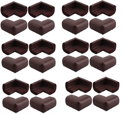 

Royalkart Baby Child Infant Proofing Soft and Thick Baby Safety L Shaped Corner Guards Edge Protectors - with Special Adhesive Tape (Pack of 24)(Brown)