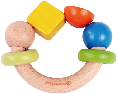 

ever earth Maxim Enterprise Grasping Ring with shapes Rattle(Grey)