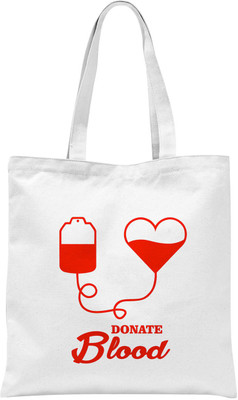

Rawpockets Rawbags ' Donate Blood Save Life ' - White Multipurpose Bag(White, 5 L)
