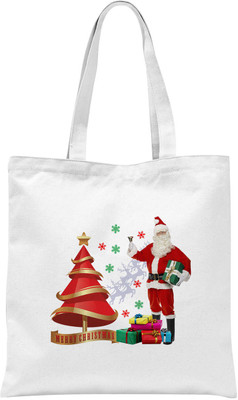 

Rawpockets ' Merry Christmas - Santa ' - White Bag Shoulder Bag(White, 5 L)