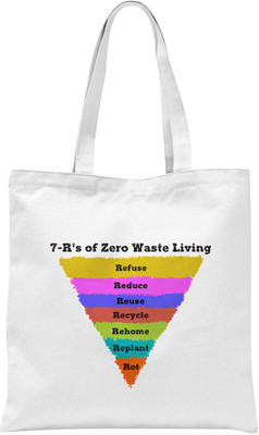 Rawpockets 7-R's Of Zero Waste Living Multipurpose Bag(White, 5 L)