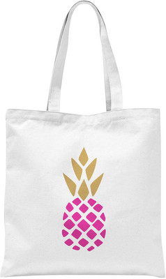 

Rawpockets Rawbags ' Hand Painted Pink Pineapple ' Multipurpose Bag(White, 5 L)