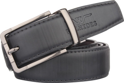 

WELHIDES Men Casual Black Artificial Leather Belt
