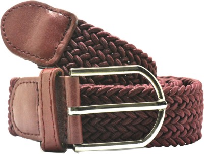 

LOOPA Men Casual Maroon Fabric Belt