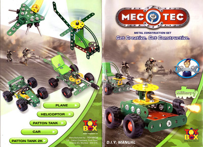 

Kidzfan Buyerfan Mec-O-Tec Metal Construction Game Set Military 1 | First Level | 5 Models | 101 Pieces | Build Your Creativity(Multicolor)