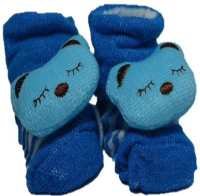

N3 Baby Care Cartoon Booties / Socks Booties(Toe to Heel Length - 10 cm Blue)