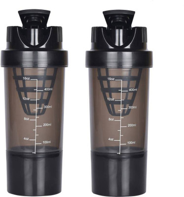 

BNP Shaker with cup 1000 ml Shaker(Pack of 2, Black)