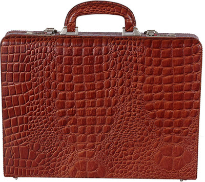 

HIGH TOUCH Genuine Leather Secret Briefcase Office Bag Medium Briefcase - For Men(Tan)