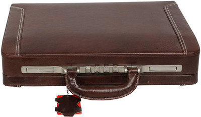 

HIGH TOUCH Genuine Leather Secret Briefcase Office Bag Medium Briefcase - For Men(Brown)
