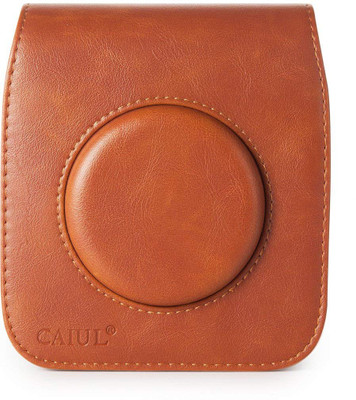 

Caiul Pu Leather Mini 9, Mini 8 Case (Lightning blue) Camera Bag(Brown)