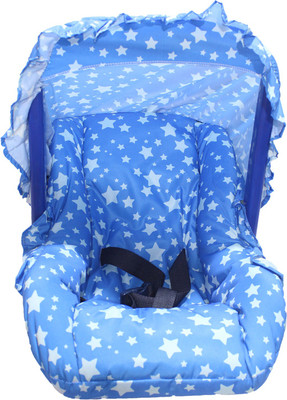 

Blubud Babies & Toddlers's Adjustable Baby Car Cushion Seat Cum Carry Cot with Safety Belt Multi-Function Rearward-Forward Facing/Booster Car Seat(Blue)