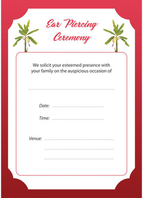 

Christian earpiercing1 Invitation Card(Red, Pack of 30)