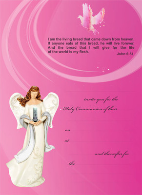 

Christian holycommunion1 Invitation Card(Pink, Multicolor, Pack of 30)