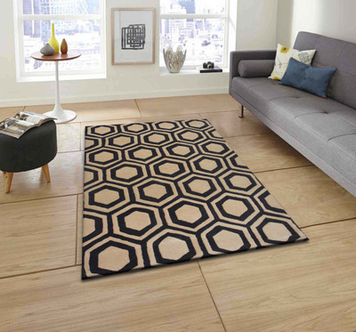 PRESTO Multicolor Wool Carpet(4 ft,  X 6 ft, Rectangle)