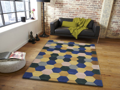 PRESTO Multicolor Wool Carpet(4 ft,  X 6 ft, Rectangle)