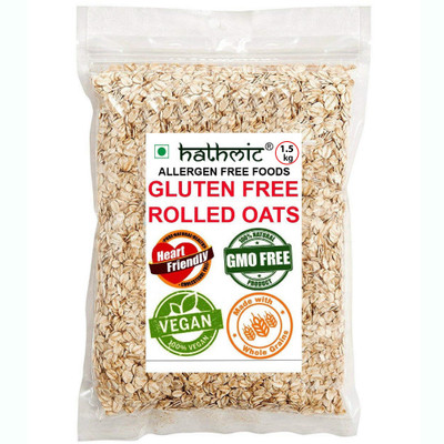 

hathmic Gluten Free Rolled Oats, 1.5kg(1.5 kg, Refill)